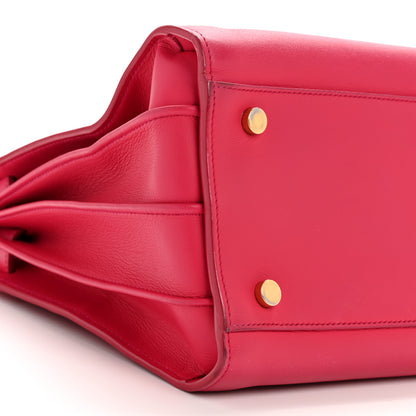 Saint Laurent Calfskin Small Sac De Jour Lipstick Fuchsia 7 of 13