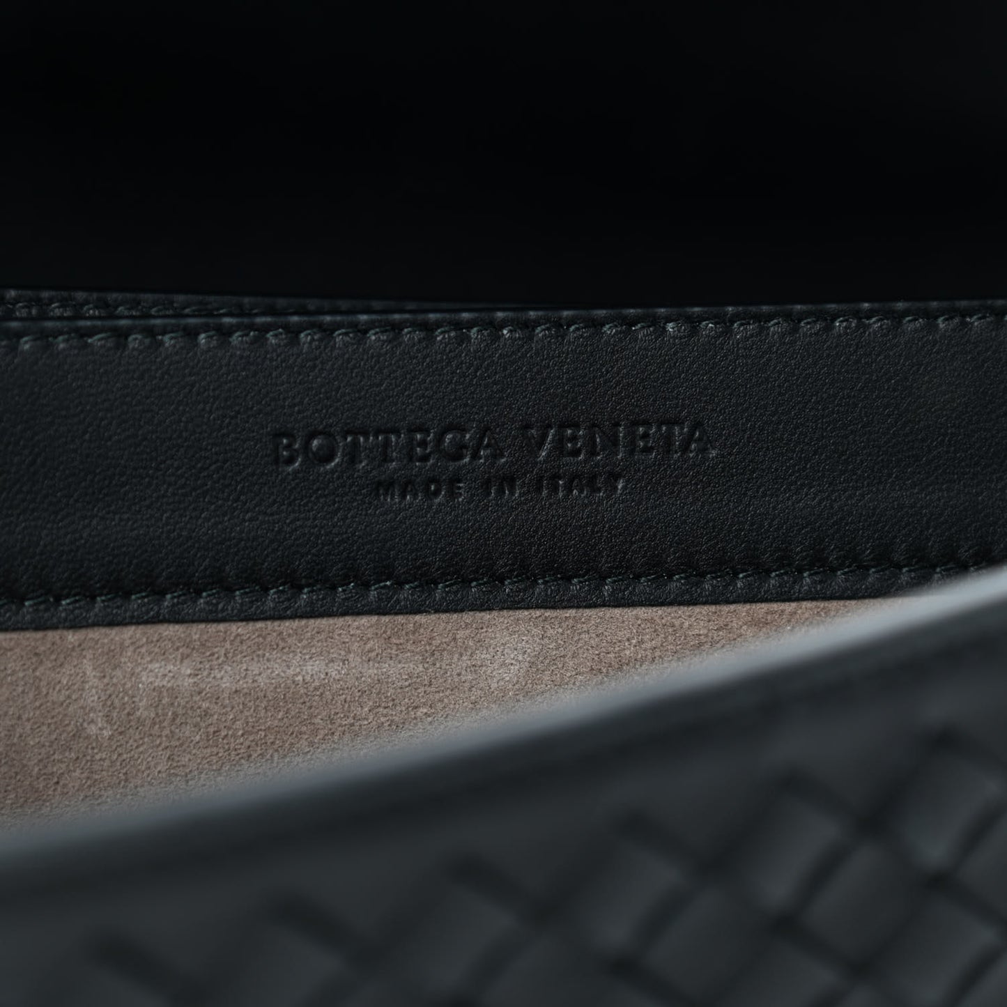 Nappa Intrecciato Top Handle Bag Black