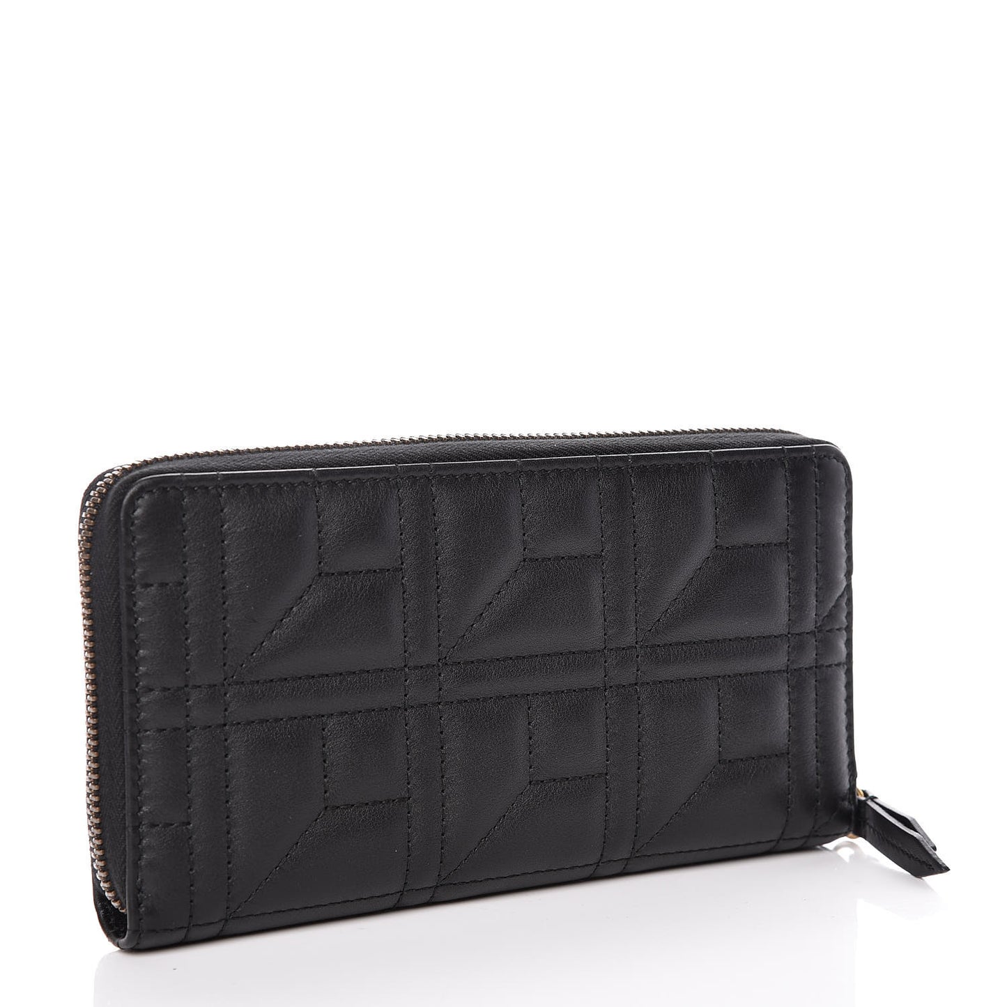 Calfskin Matelasse Pearly GG Marmont Zip Around Wallet Black