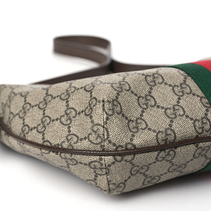Gucci GG Supreme Monogram Web Small Ophidia Half Moon Hobo Brown 9 of 11