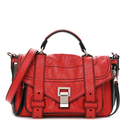 Proenza Schouler Lambskin Tiny PS1 Satchel Chianti 1 of 12
