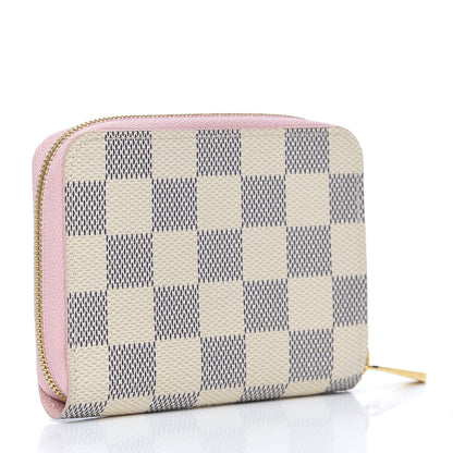 Louis Vuitton Damier Azur Zippy Coin Purse Rose Ballerine 3 of 7