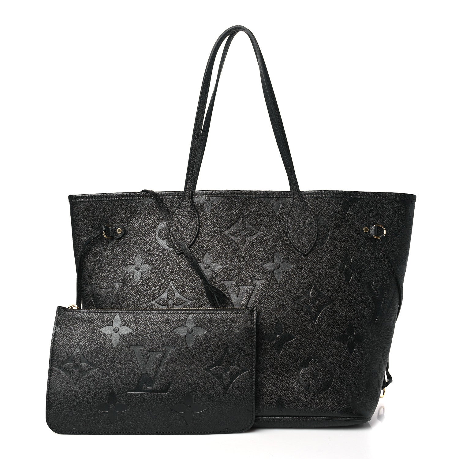 Louis Vuitton Empreinte Monogram Giant Neverfull MM Black 3 of 10