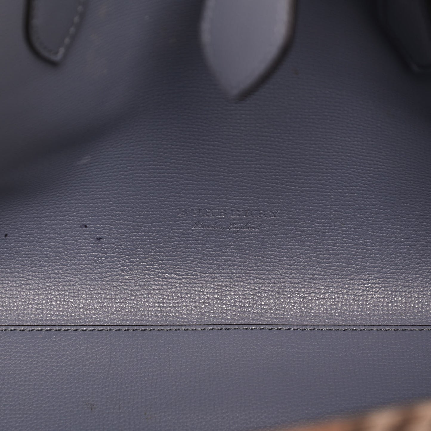 Calfskin Haymarket Check Small Reversible Tote Slate Blue