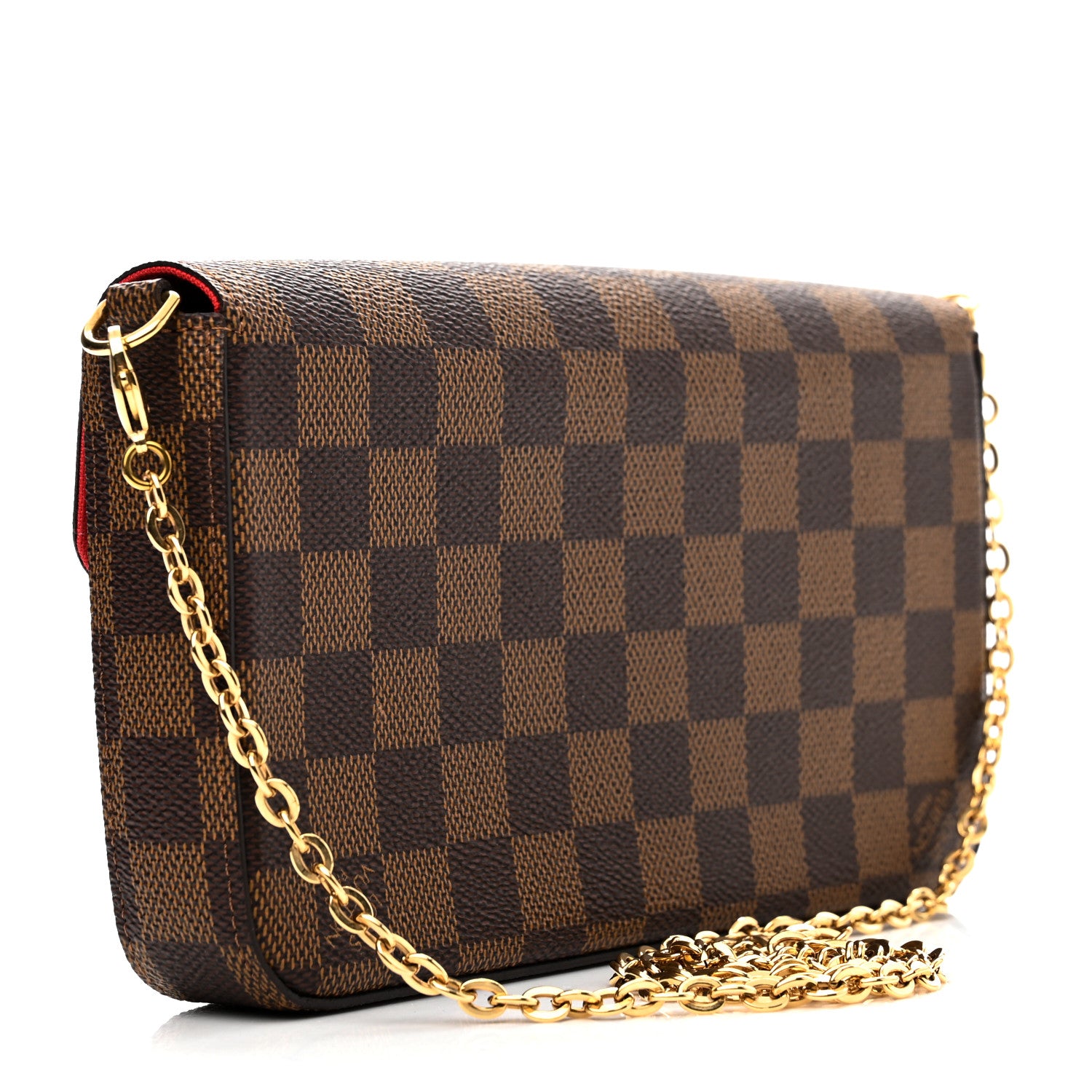 Louis Vuitton Damier Ebene Pochette Felicie Chain Wallet 4 of 12