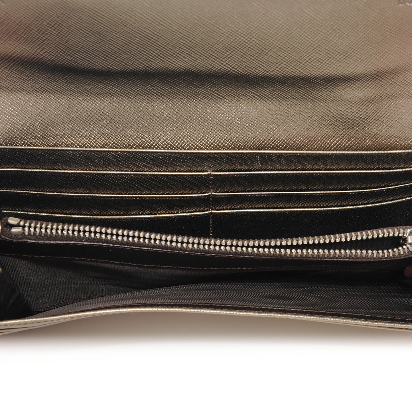 Saffiano Stones Continental Wallet Piombo
