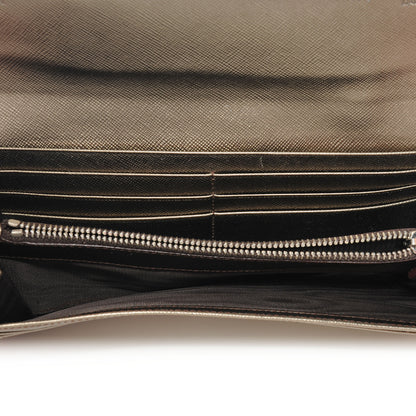 Prada Saffiano Stones Continental Wallet Piombo 7 of 8