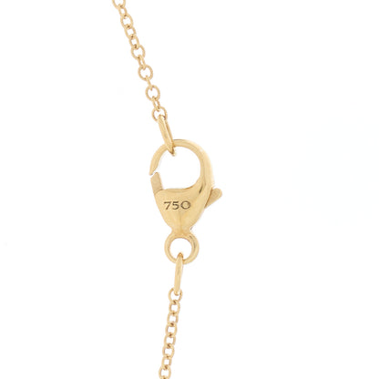 David Yurman 18K Yellow Gold Diamond Turquoise 7mm Petite Chatelaine Pendant Necklace 4 of 5
