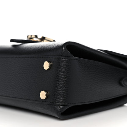 Gucci Dollar Calfskin Interlocking G Top Handle Shoulder Bag Black 10 of 12