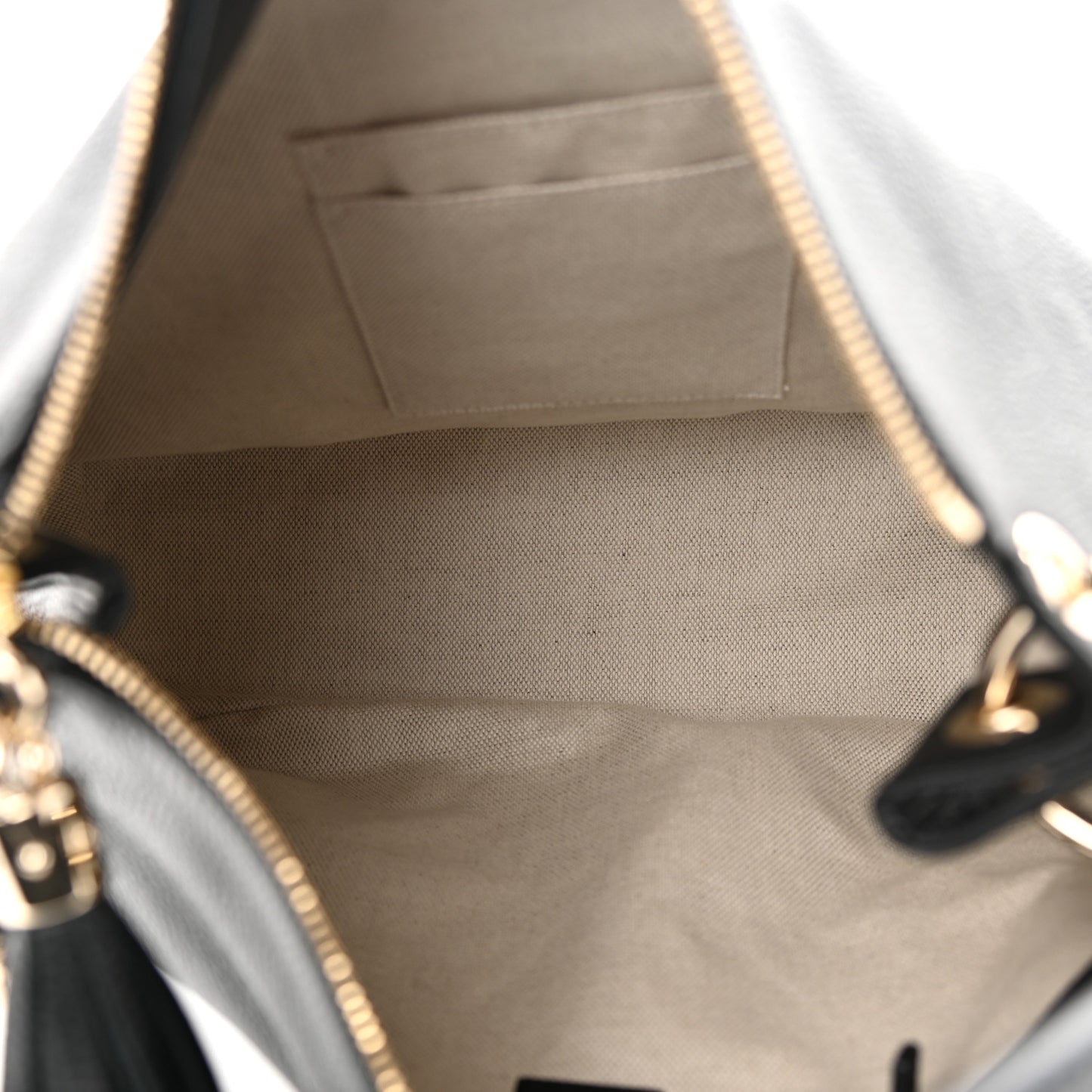 Pebbled Calfskin Large Soho Hobo Black