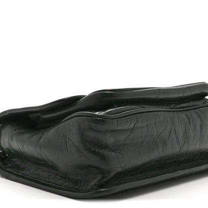 Saint Laurent Crinkled Calfskin Matelasse Monogram Baby Niki Chain Satchel Dark Green 9 of 10