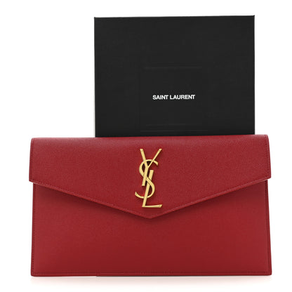 Saint Laurent Grain De Poudre Uptown Pouch Rouge Eros 9 of 9