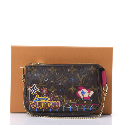 Louis Vuitton Monogram 2020 Christmas Animation Roller Coaster Mini Pochette Accessories Pivoine 11 of 11