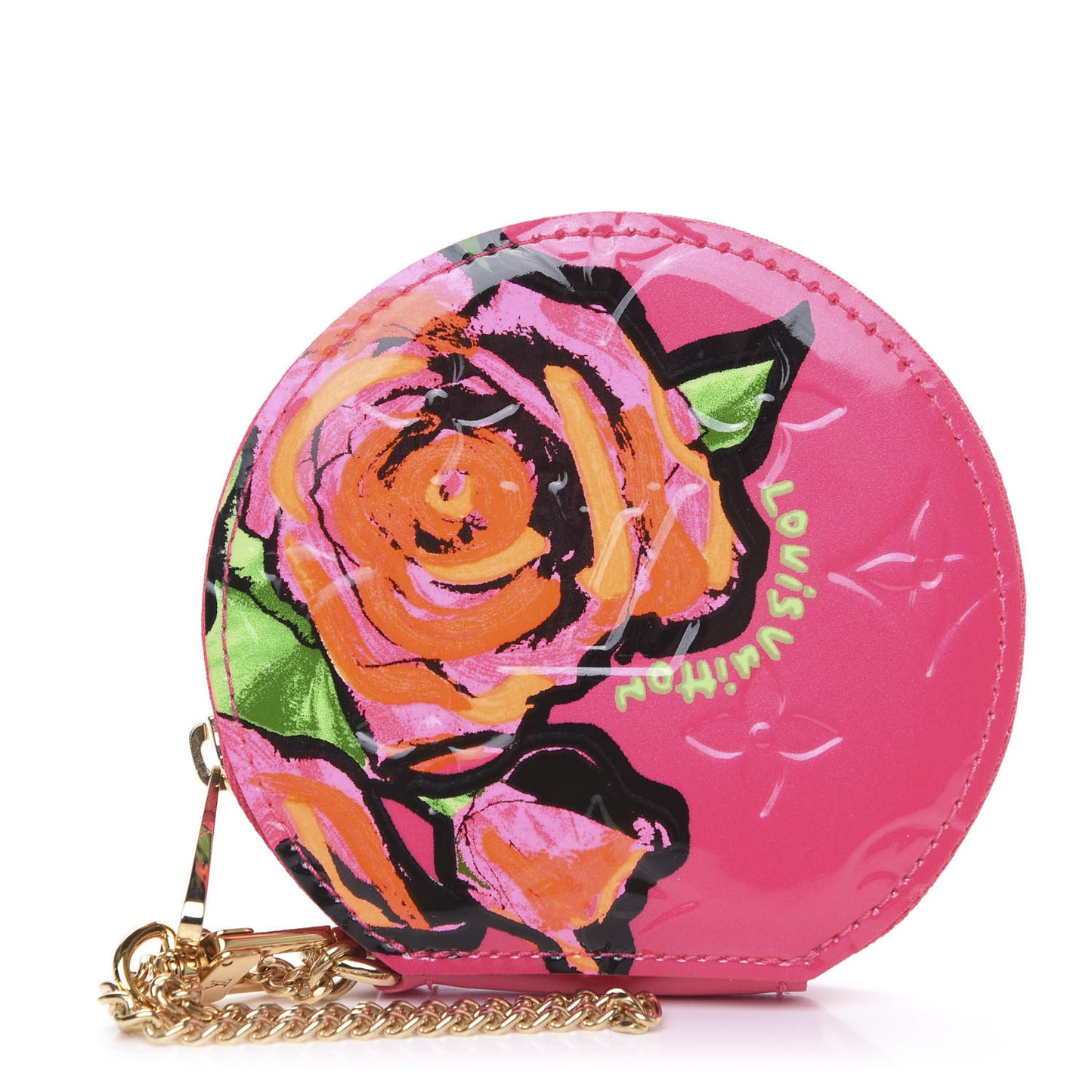 Vernis Roses Chapeau Coin Purse Rose Pop