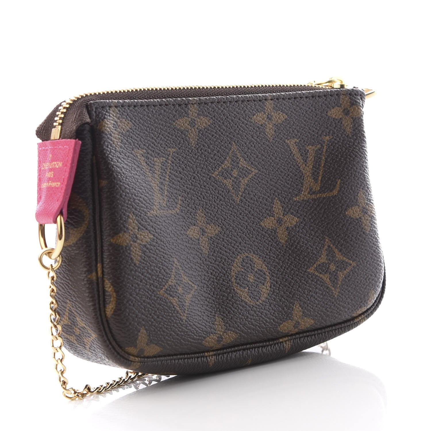 Louis Vuitton Monogram 2019 Christmas Animation Mini Courchevel Pochette Accessories Fuchsia 2 of 10