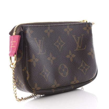 Louis Vuitton Monogram 2019 Christmas Animation Mini Courchevel Pochette Accessories Fuchsia 2 of 10