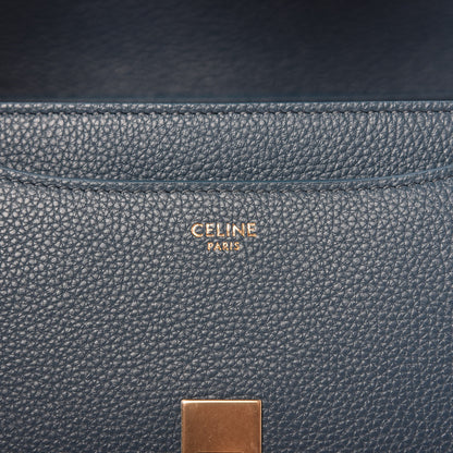 Celine Grained Calfskin Small 16 Top Handle Bag Petrol 8 of 10