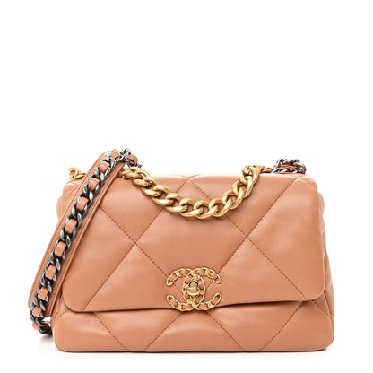 Chanel Lambskin Quilted Medium Chanel 19 Flap Brown 1 of 11