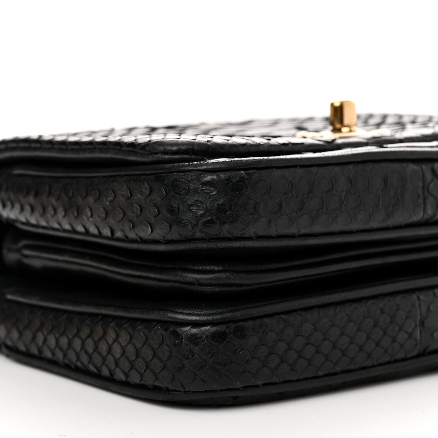 Chanel Snakeskin Quilted Mini Citizen Chic Flap Black 9 of 12