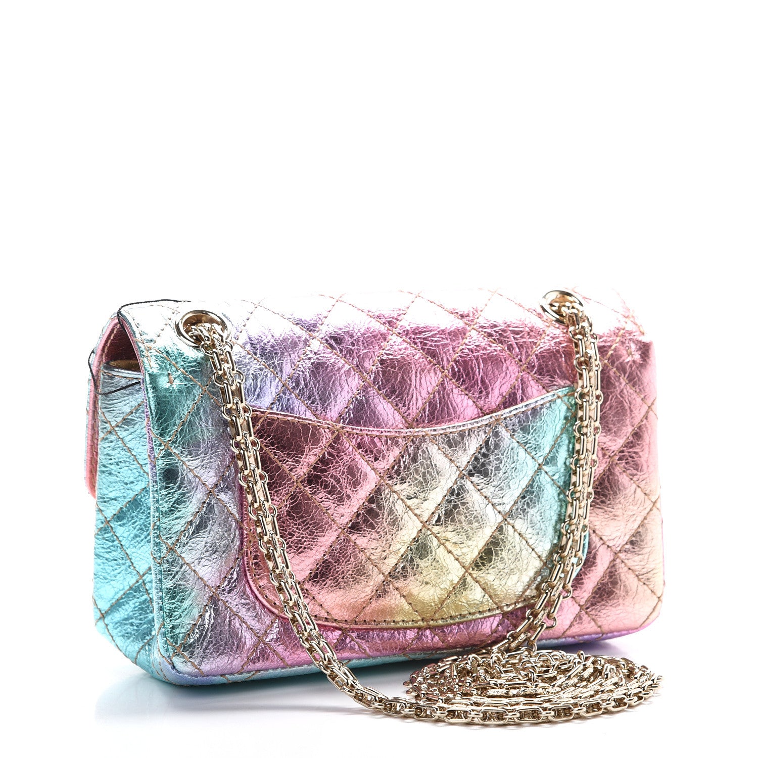 Chanel Metallic Goatskin Quilted Mini 2.55 Reissue Flap Multicolor 2 of 10