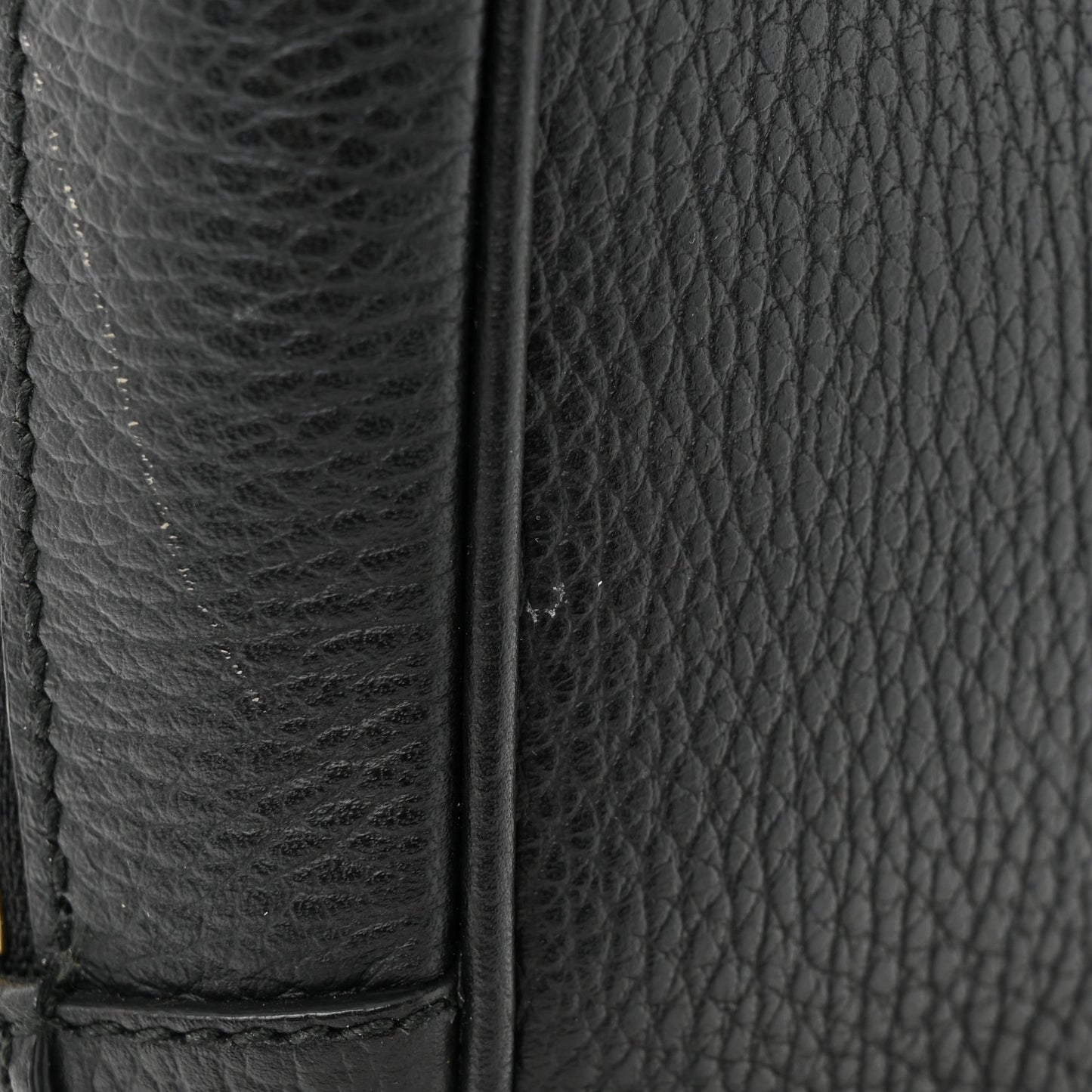 Pebbled Calfskin Soho Chain Backpack Black