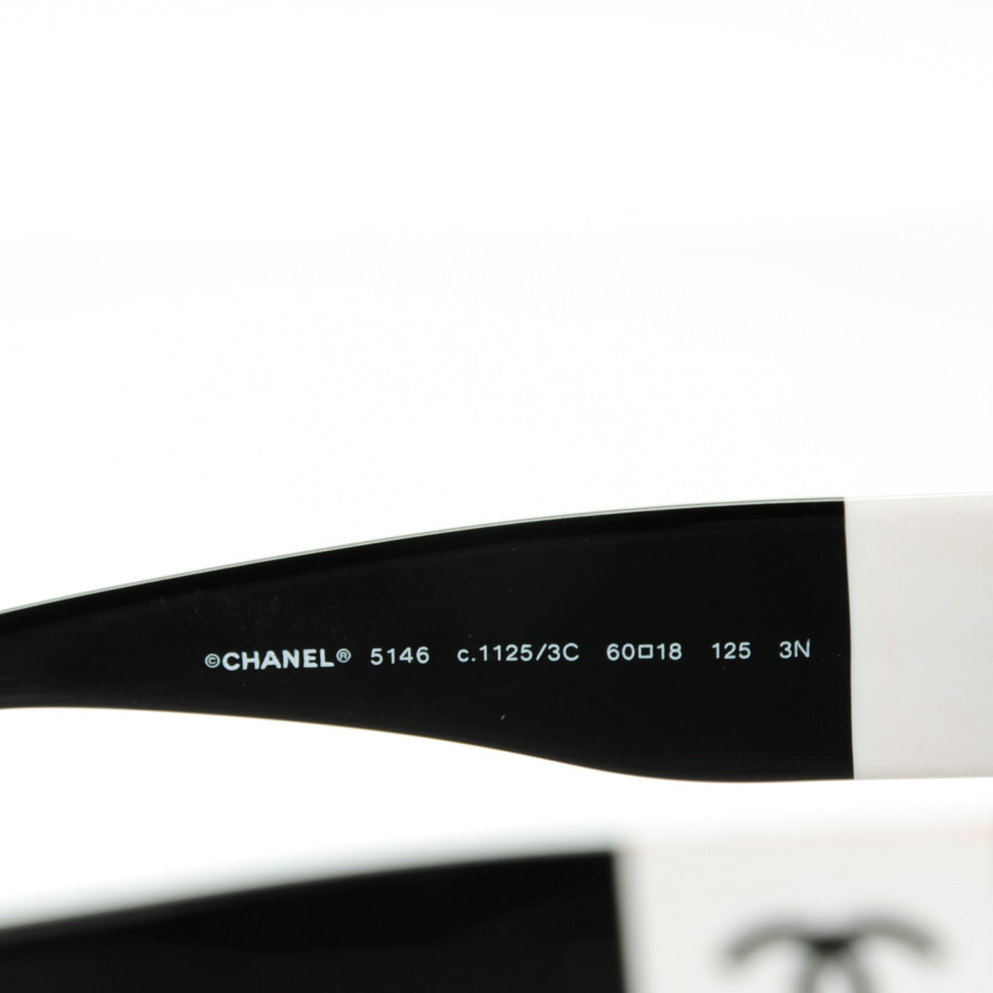 Acetate CC Lace Effect Sunglasses 5146 Black White