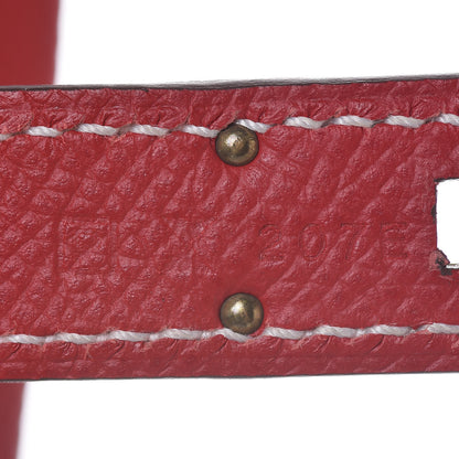 Hermes Epsom Candy Birkin 35 Rouge Casaque Bleu Thalassa 37 of 39
