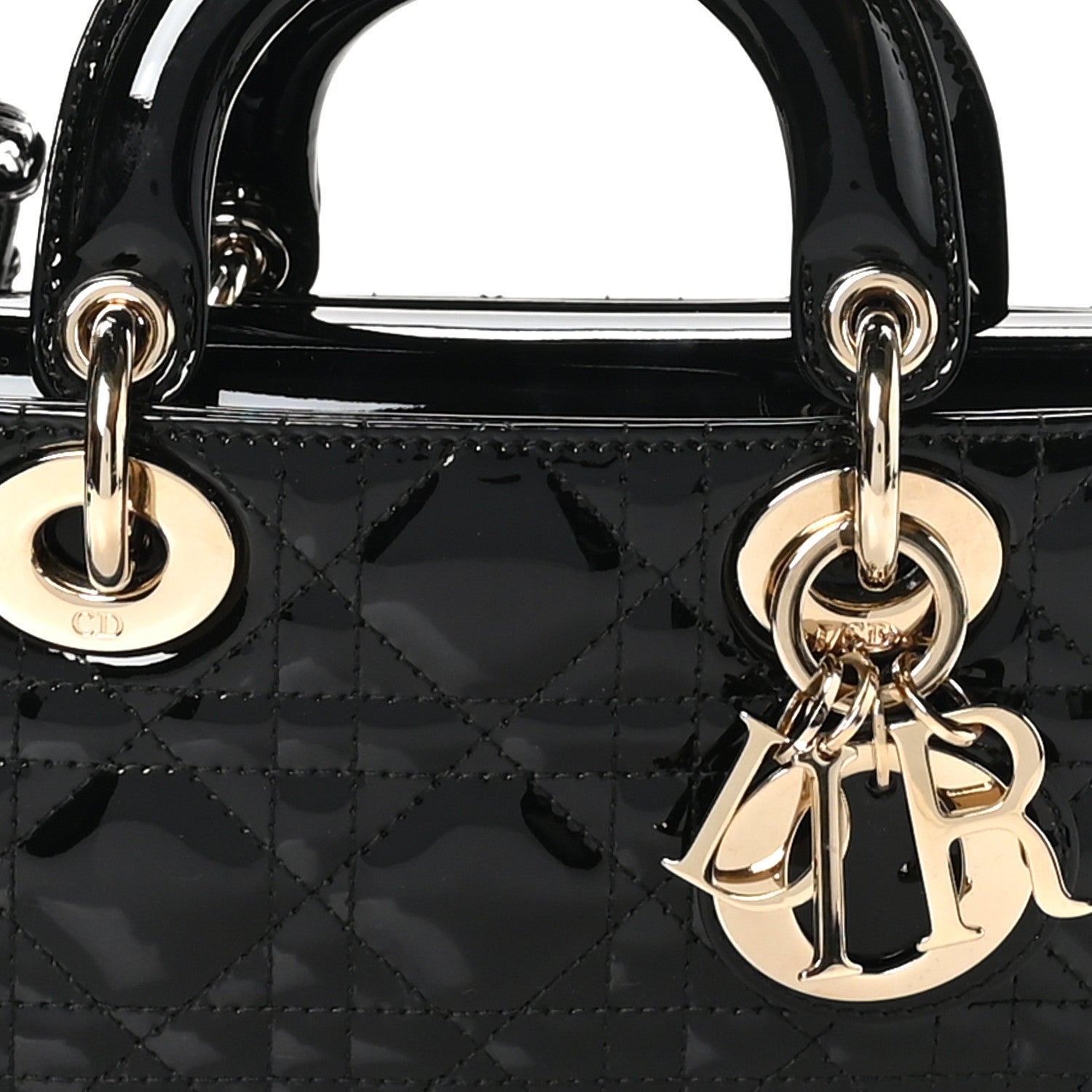 Christian Dior Patent Cannage Small Lady D-Joy Black 7 of 9