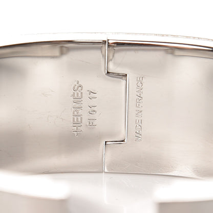 Hermes Enamel Wide Clic Clac H Bracelet GM White 3 of 5