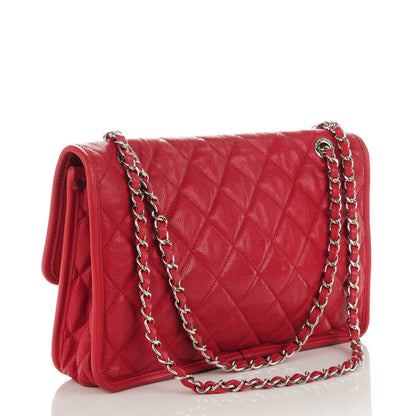 Chanel Caviar Quilted Large French Riviera Flap Red 6 of 12