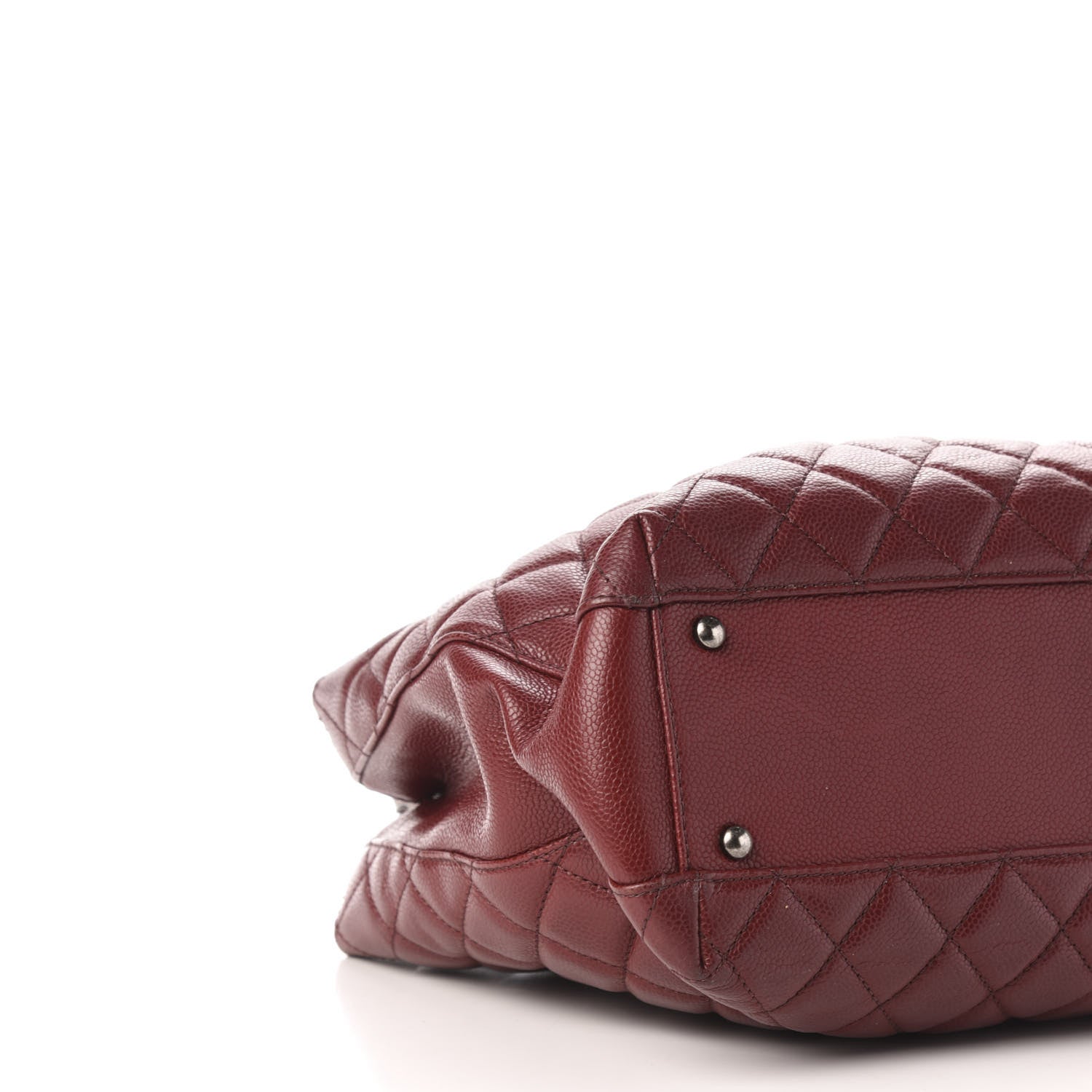 Chanel Caviar Quilted City Shopping Tote Dark Red 6 of 14