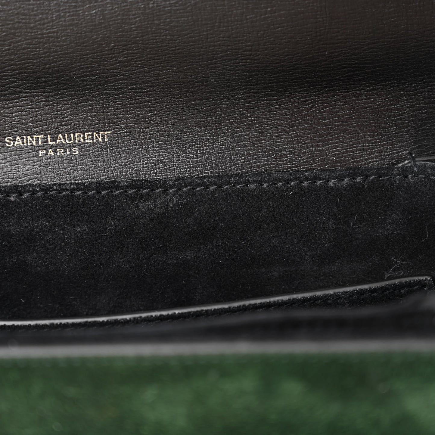 Smooth Calfskin Suede Medium Bellechasse Dark Green