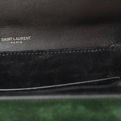 Saint Laurent Smooth Calfskin Suede Medium Bellechasse Dark Green 12 of 14