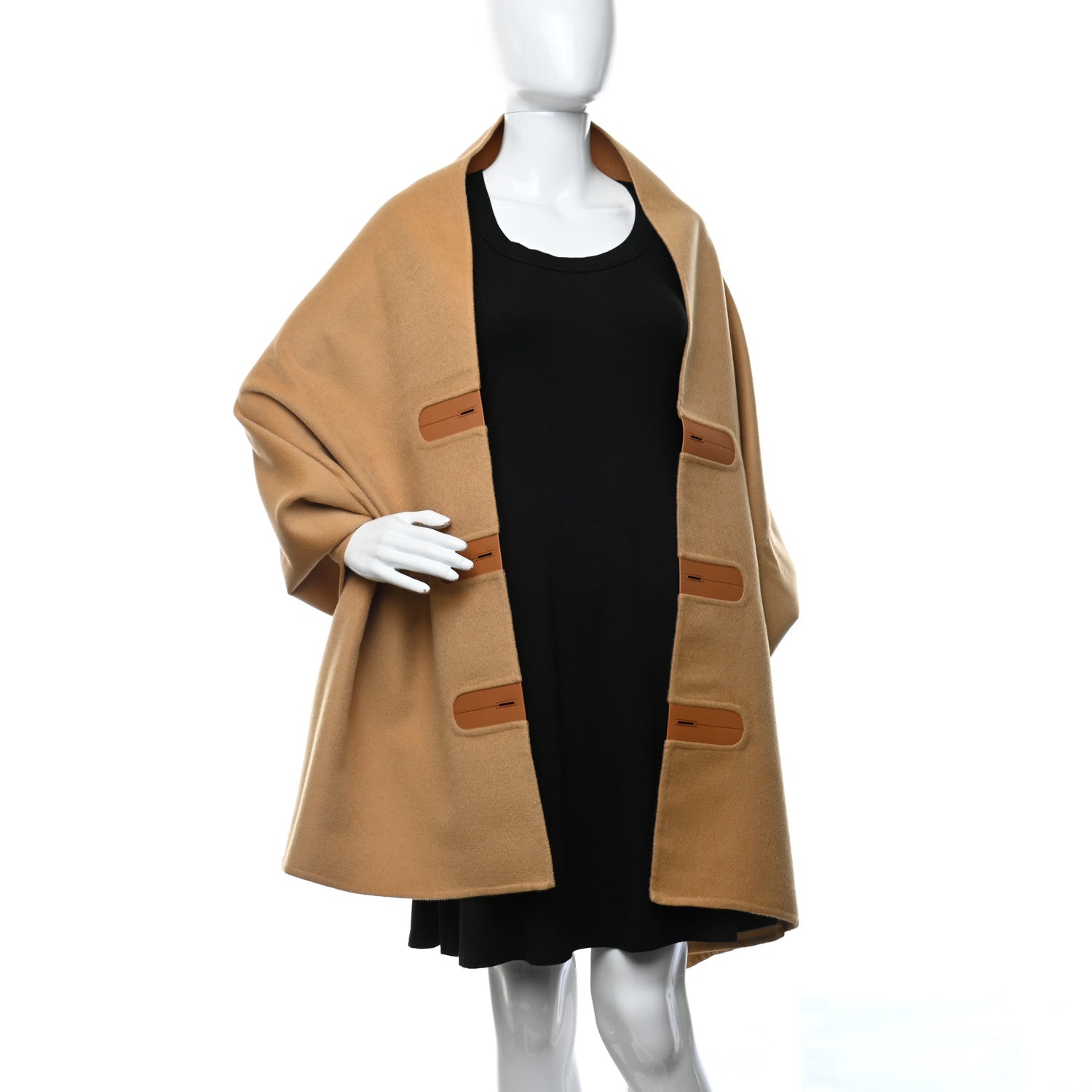 Hermes Cashmere Lambskin Double Face Boutonnieres Stole Scarf 2 of 4