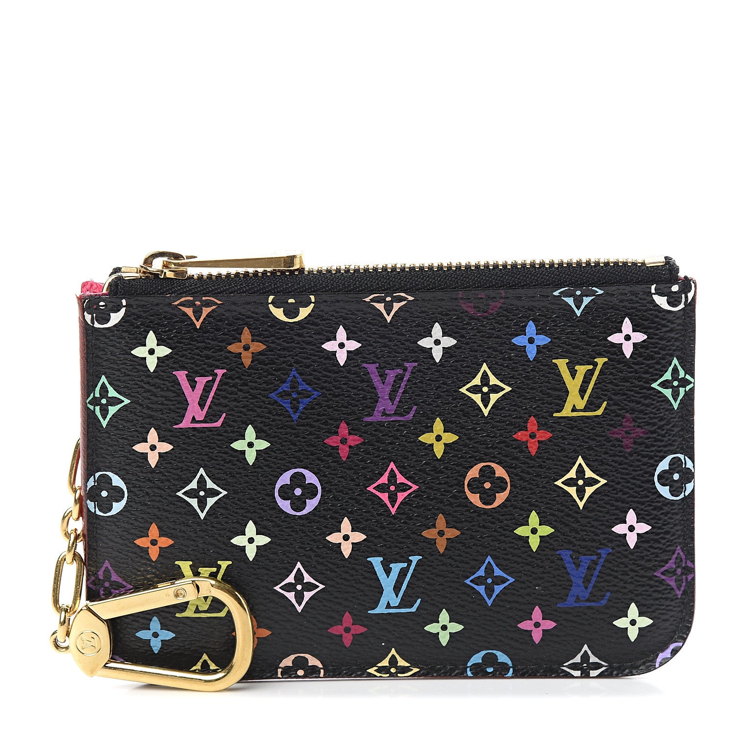 Louis Vuitton Monogram Multicolor Key Pouch Black Grenade 1 of 5