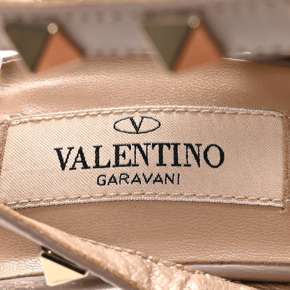 Valentino Garavani Patent Nappa Rockstud Ankle Strap 100mm Pumps 38 Black Poudre 8 of 9