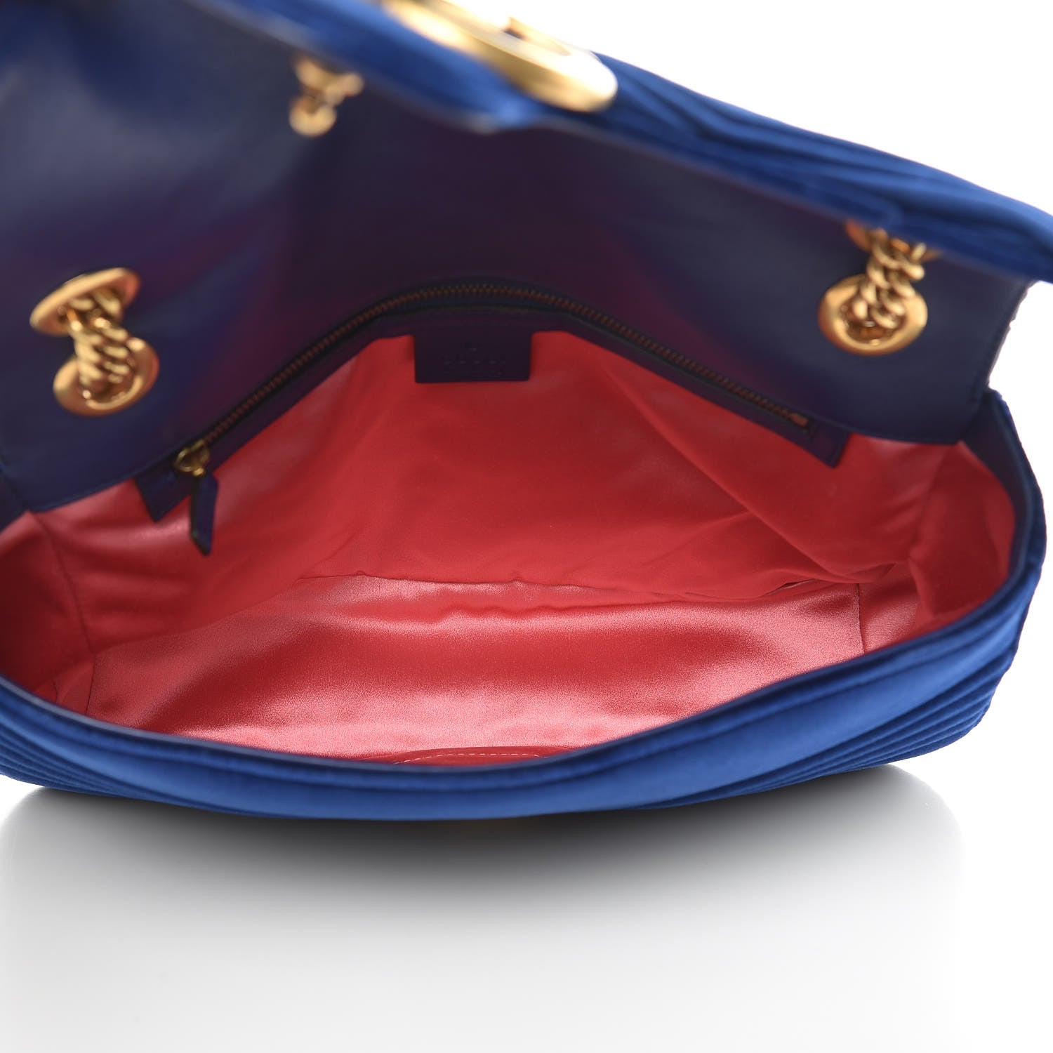 Gucci Velvet Matelasse Medium GG Marmont Shoulder Bag Cobalt Blue 5 of 10
