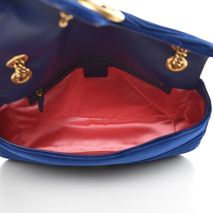 Gucci Velvet Matelasse Medium GG Marmont Shoulder Bag Cobalt Blue 5 of 10
