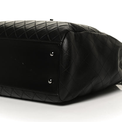 Chanel Lambskin Quilted Large Drawstring Bag Black 10 of 10