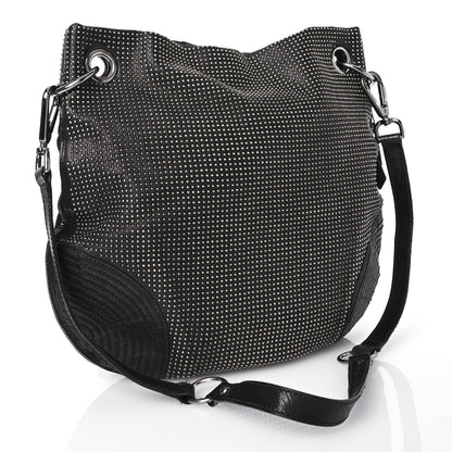 Alexander McQueen Studded Calfskin Faithful Zip Hobo Black 3 of 15