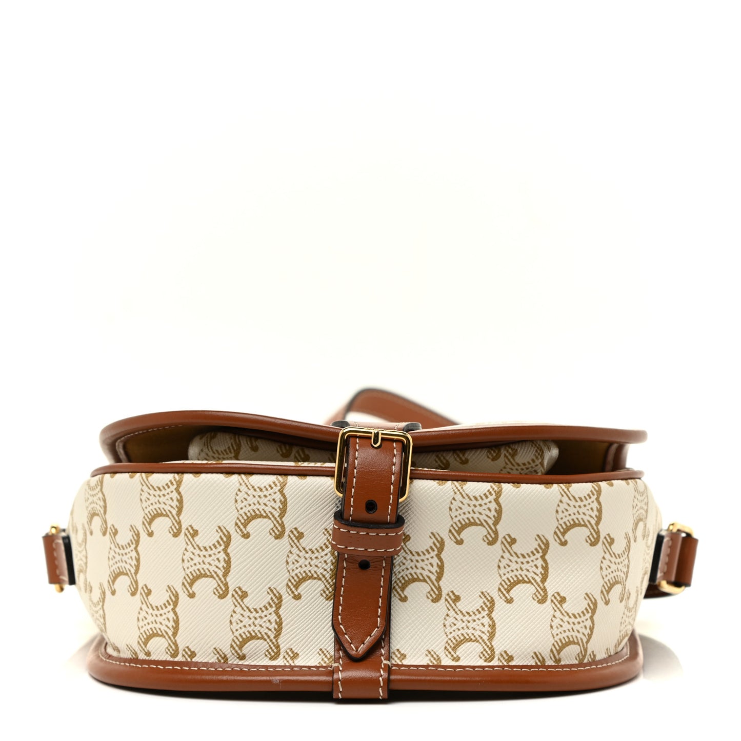 Triomphe Canvas Medium Folco Bag White