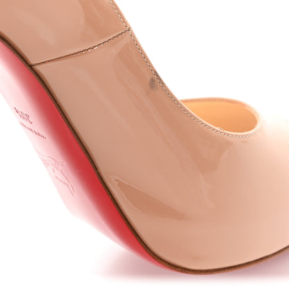 Christian Louboutin Patent New Very Prive 120 Pumps 38.5 Nude 9 of 9