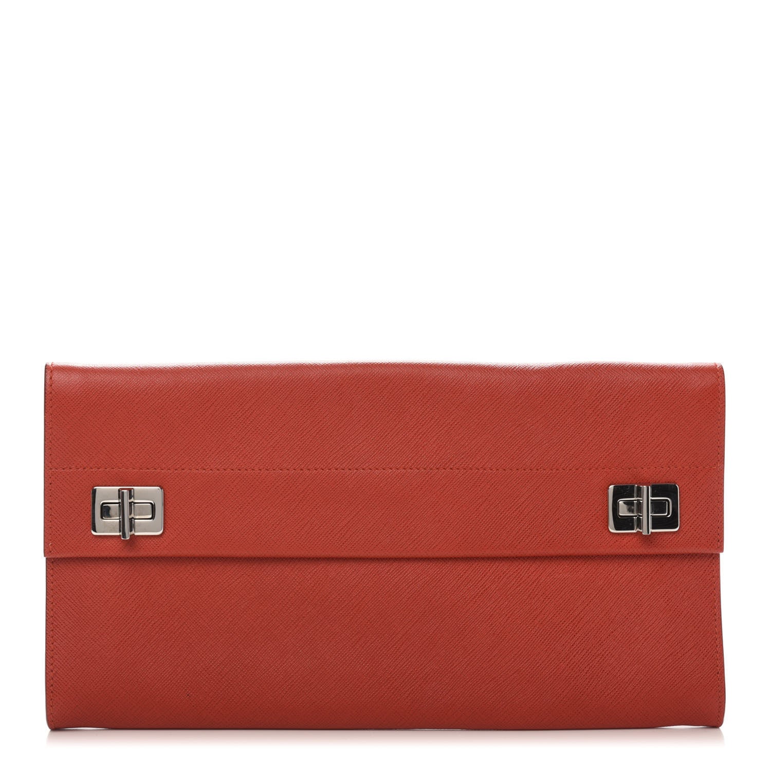 Prada Saffiano Flap Clutch Lacca 1 of 10