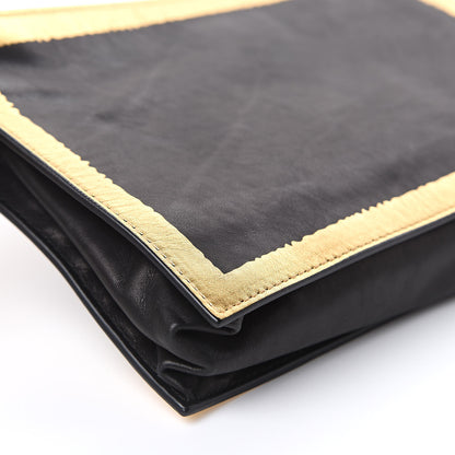 Bottega Veneta Gilded Waxed Leather Pouch Gold Black 8 of 11