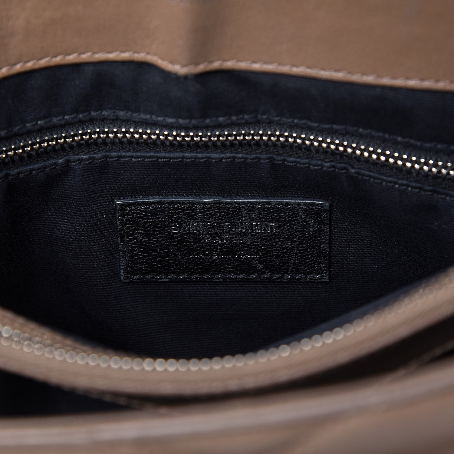 Saint Laurent Calfskin Y Quilted Medium Loulou Monogram Chain Satchel Light Brown 17 of 18