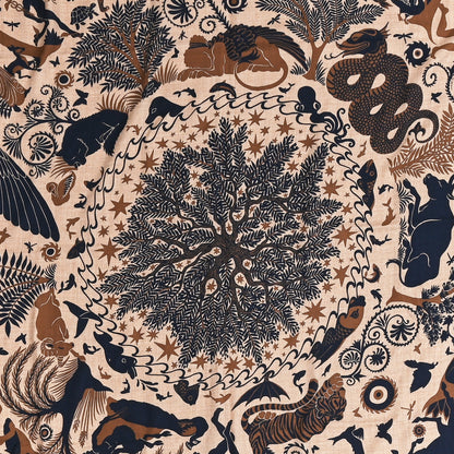 Hermes Silk Sous Le Charme d'Orphee Double Face Scarf 140 Caramel Caban Noisette 2 of 4