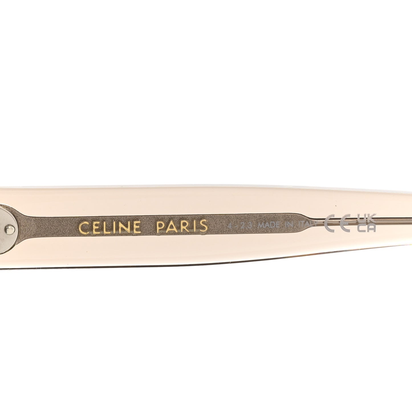 Acetate Square Sunglasses CL40266U Beige Smoke