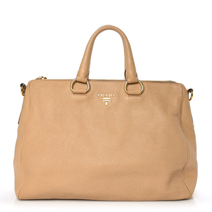 Prada Vitello Daino Top Handle Zip Tote Sughero 1 of 7