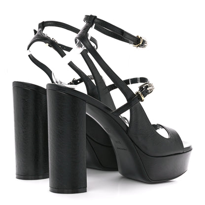 Givenchy Calfskin Voyou Sandals 38.5 Black 4 of 8