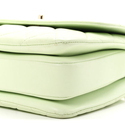 Chanel Lambskin Quilted Small Trendy CC Flap Dual Handle Bag Light Green 10 of 11